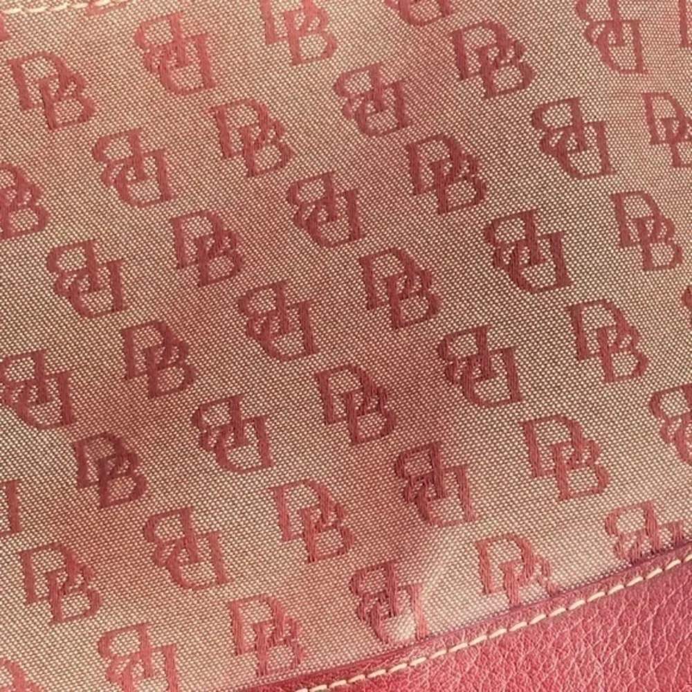 Dooney and Bourke red signature db hobo bag